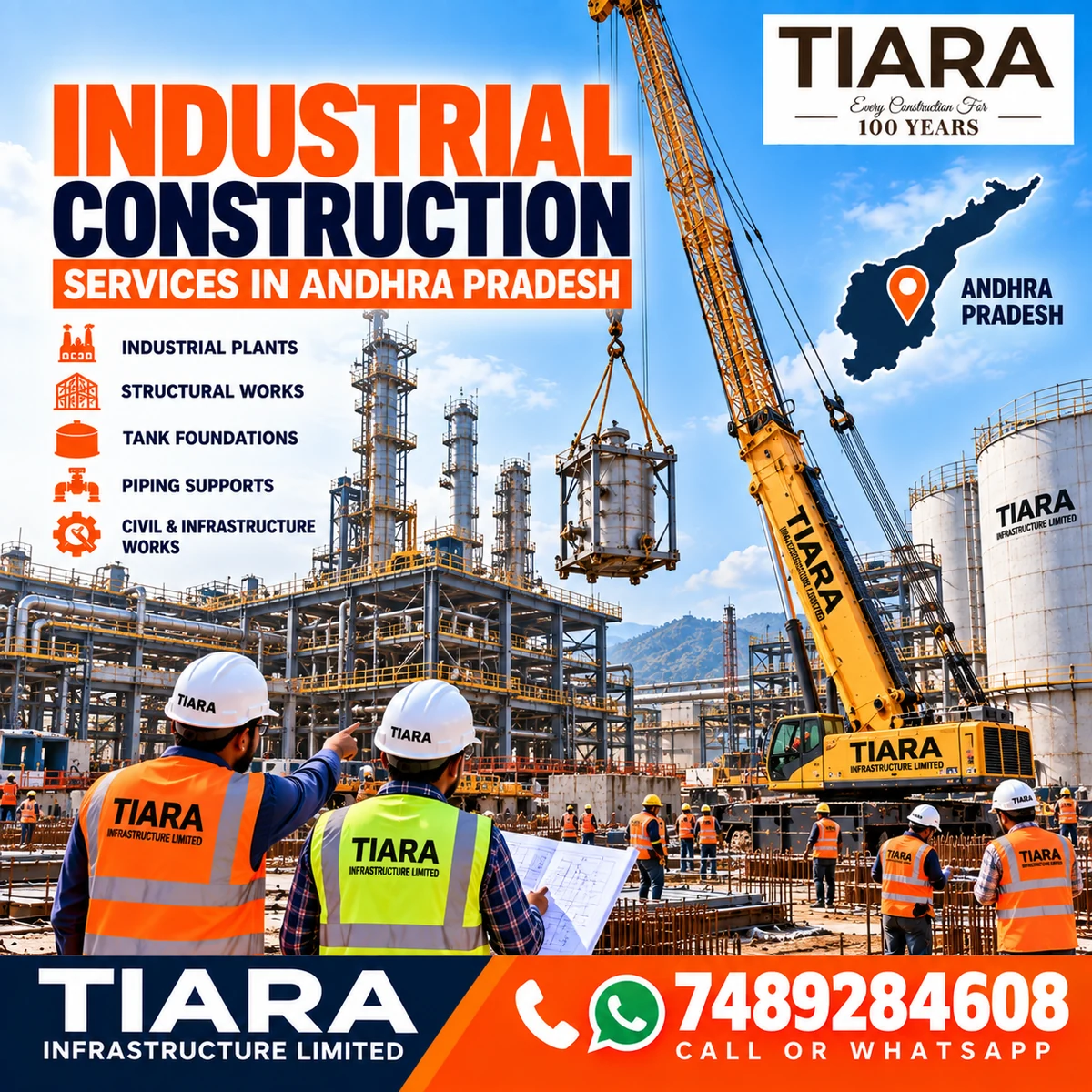 Industrial construction project execution in Andhra Pradesh
