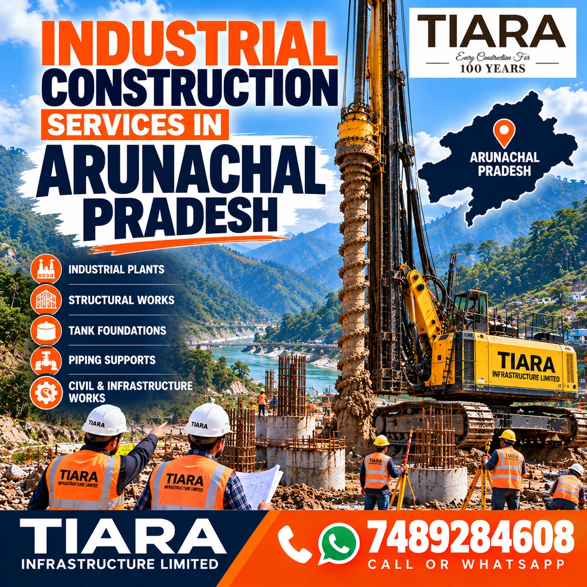 Industrial construction project execution in Arunachal Pradesh