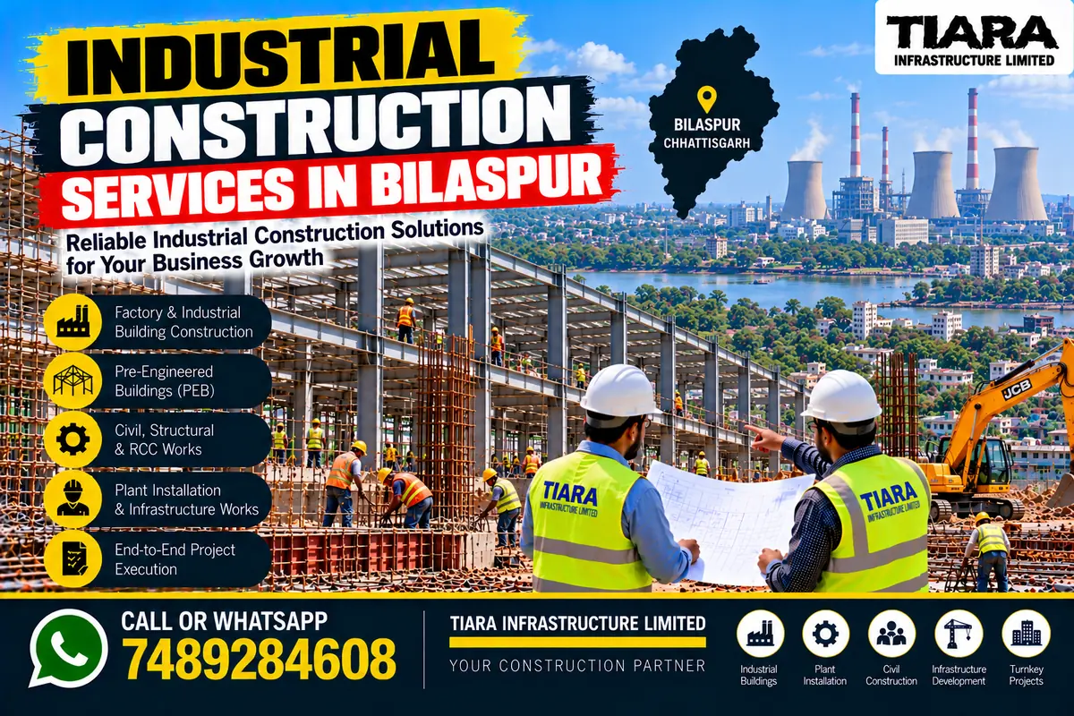 Industrial building construction and factory civil works in Bilaspur