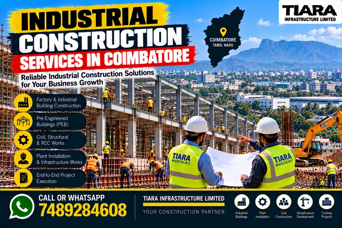Industrial factory building and civil construction in Coimbatore