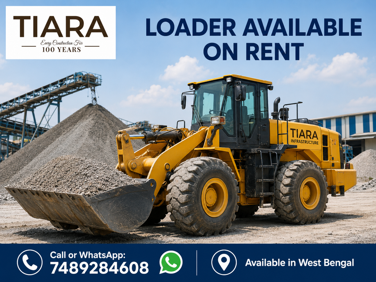 Loader machine available on rent from Tiara Infrastructure