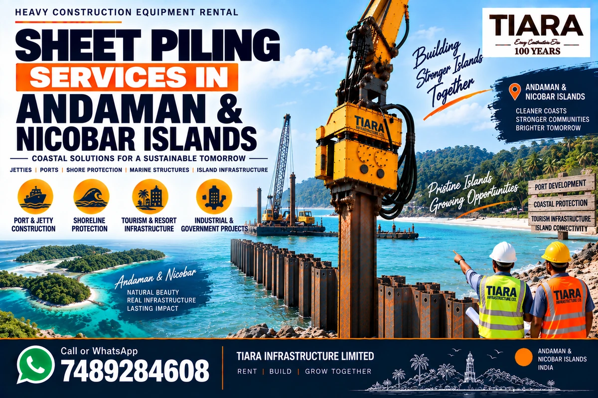 Sheet piling installation and extraction support in Andaman and Nicobar Islands