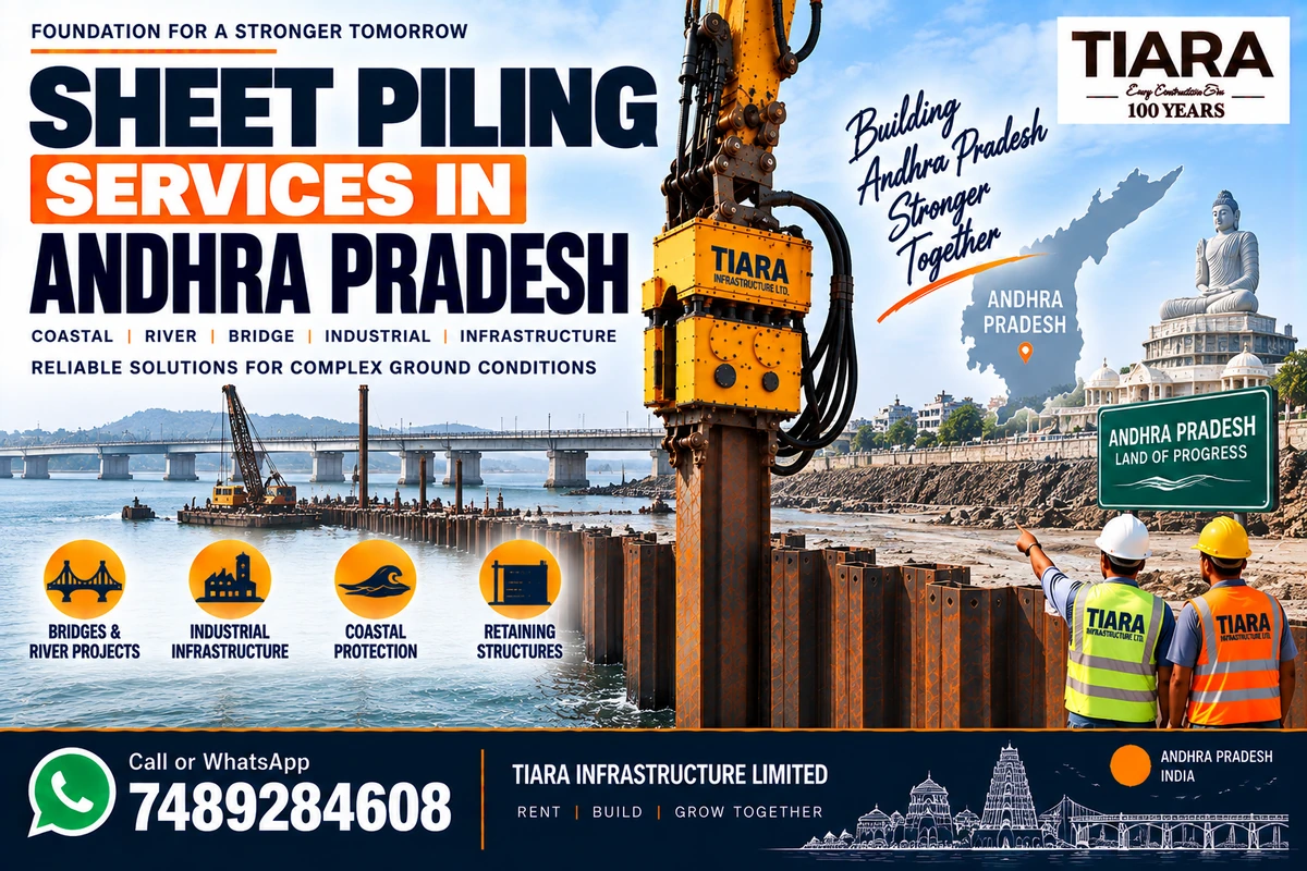 Sheet piling installation and extraction support in Andhra Pradesh