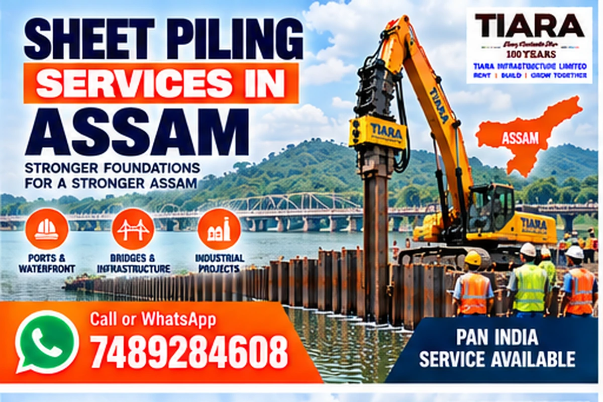 Sheet piling contractors and steel sheet pile installation in Assam