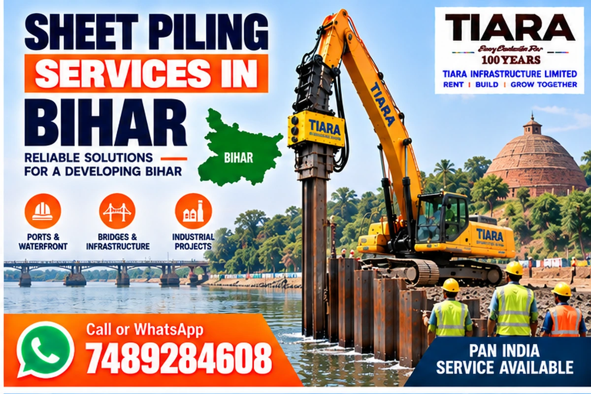 Sheet piling contractors and steel sheet pile installation in Bihar
