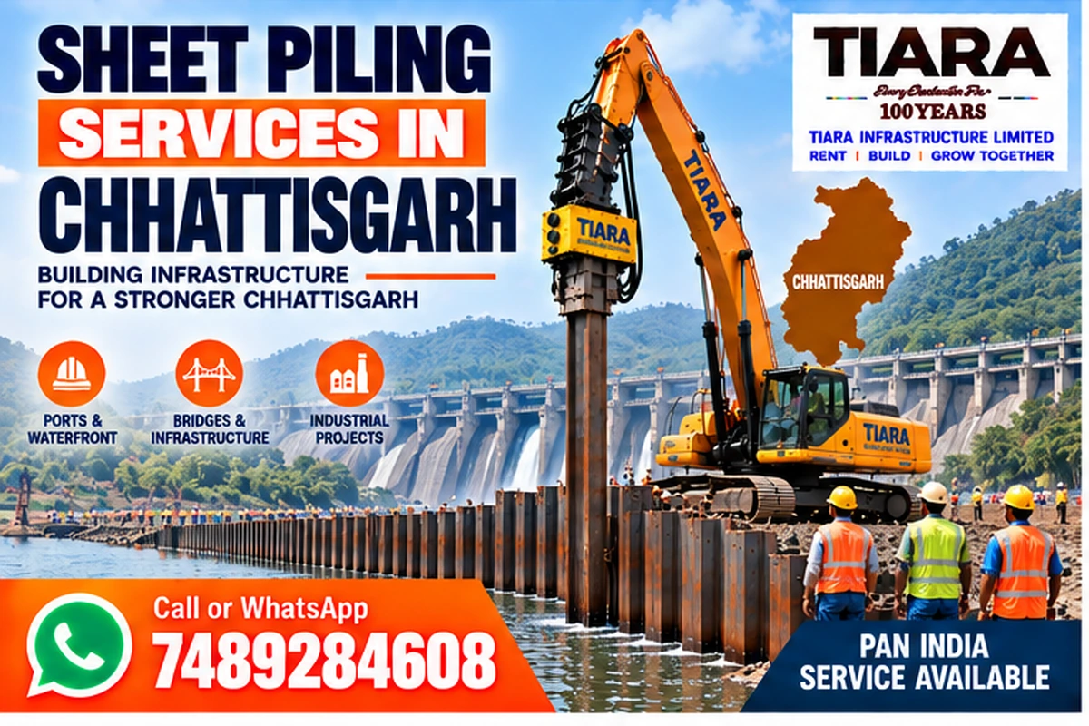 Sheet piling contractors and steel sheet pile installation in Chhattisgarh