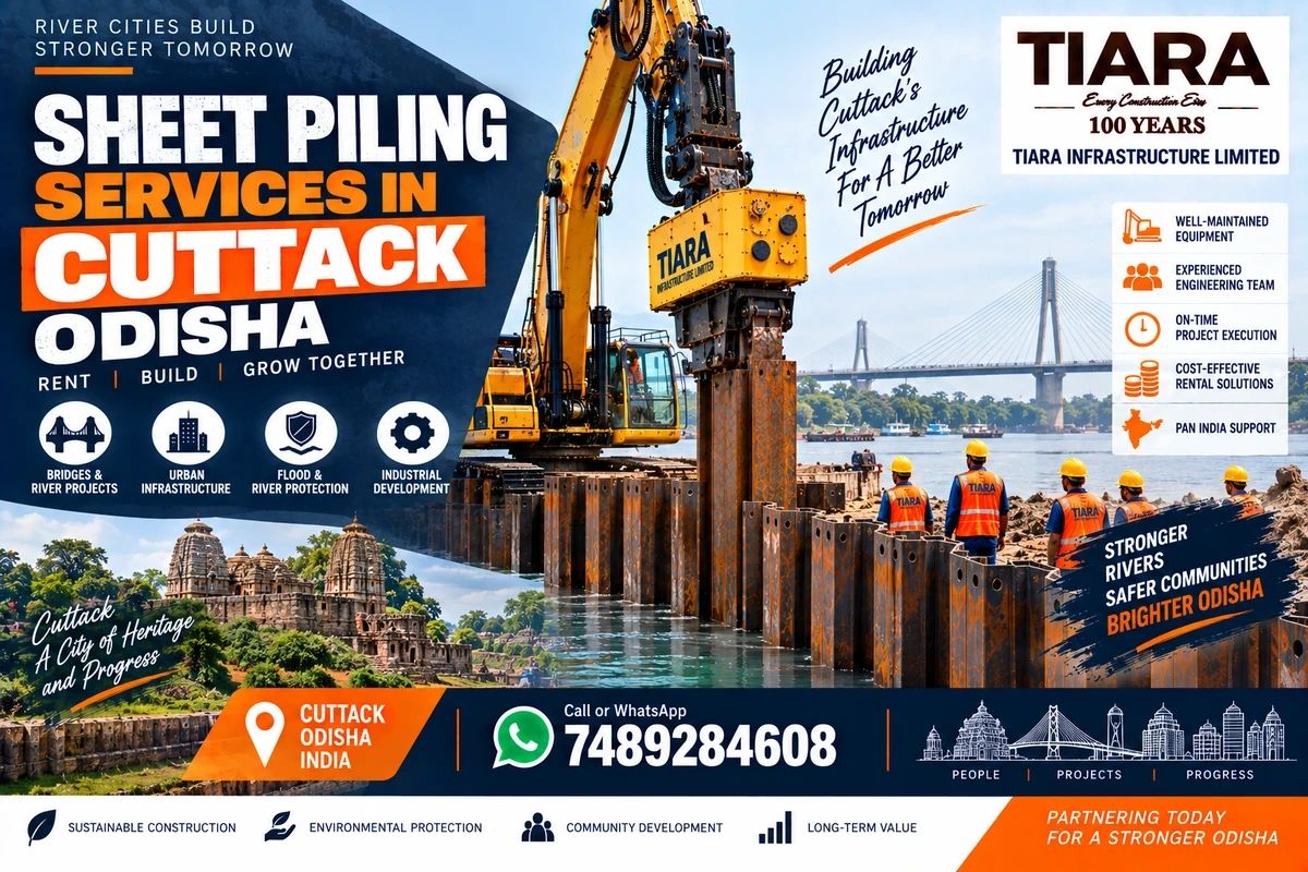 Sheet piling service for construction projects in Cuttack, Odisha