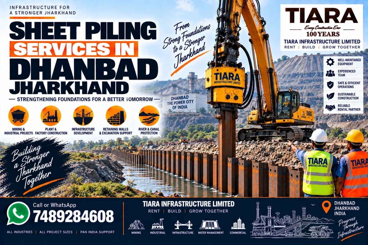 Sheet piling service for construction projects in Dhanbad, Jharkhand