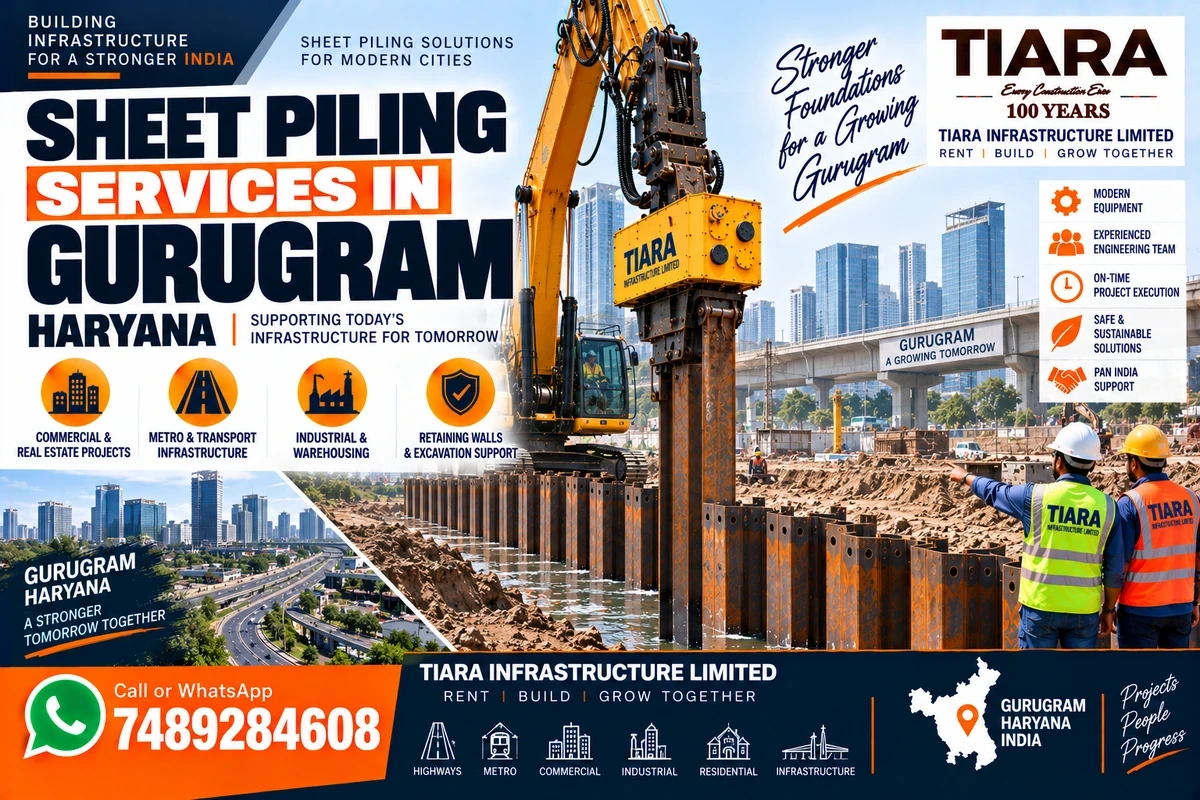 Sheet piling service for construction projects in Gurugram, Haryana
