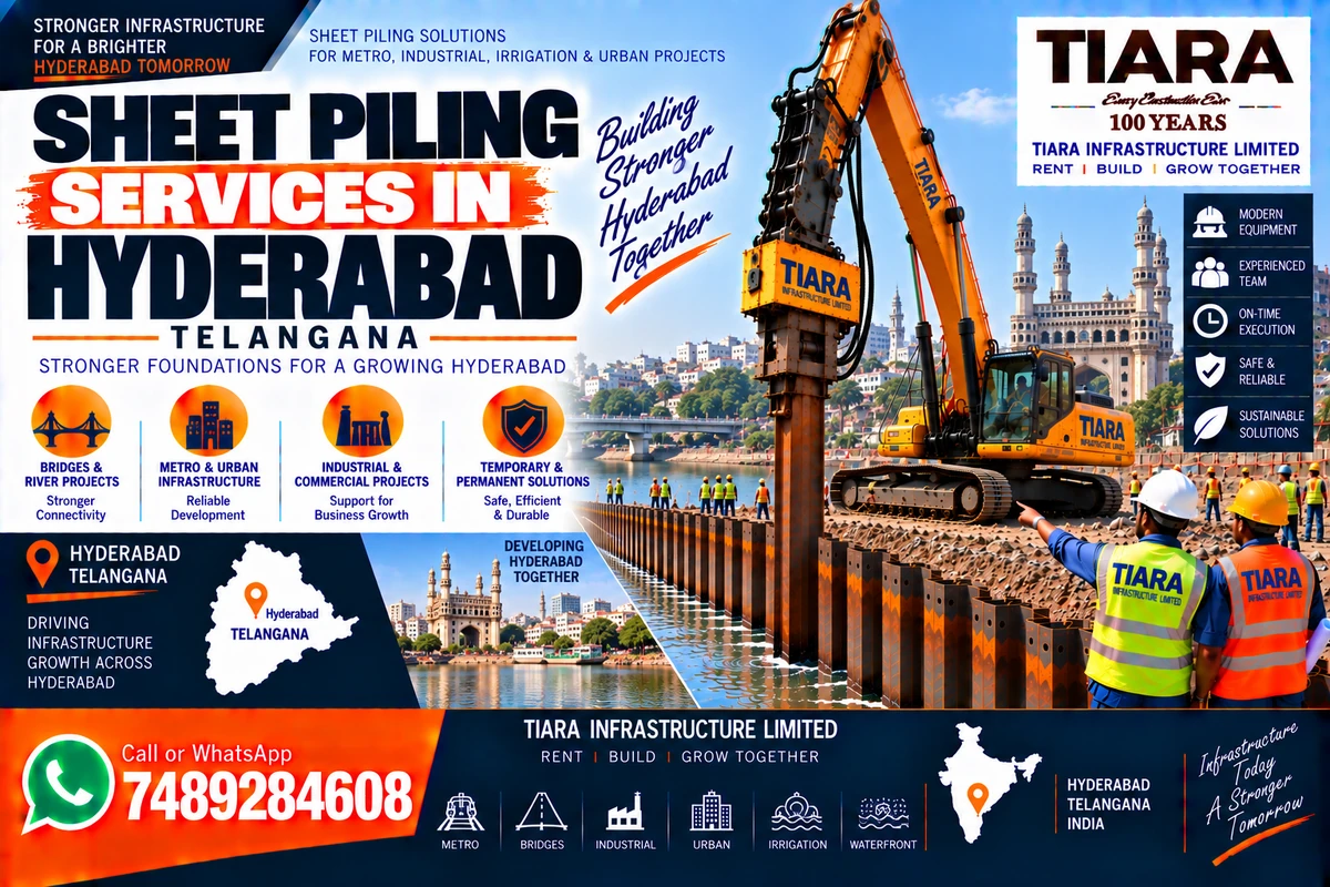 Sheet piling service for construction projects in Hyderabad, Telangana
