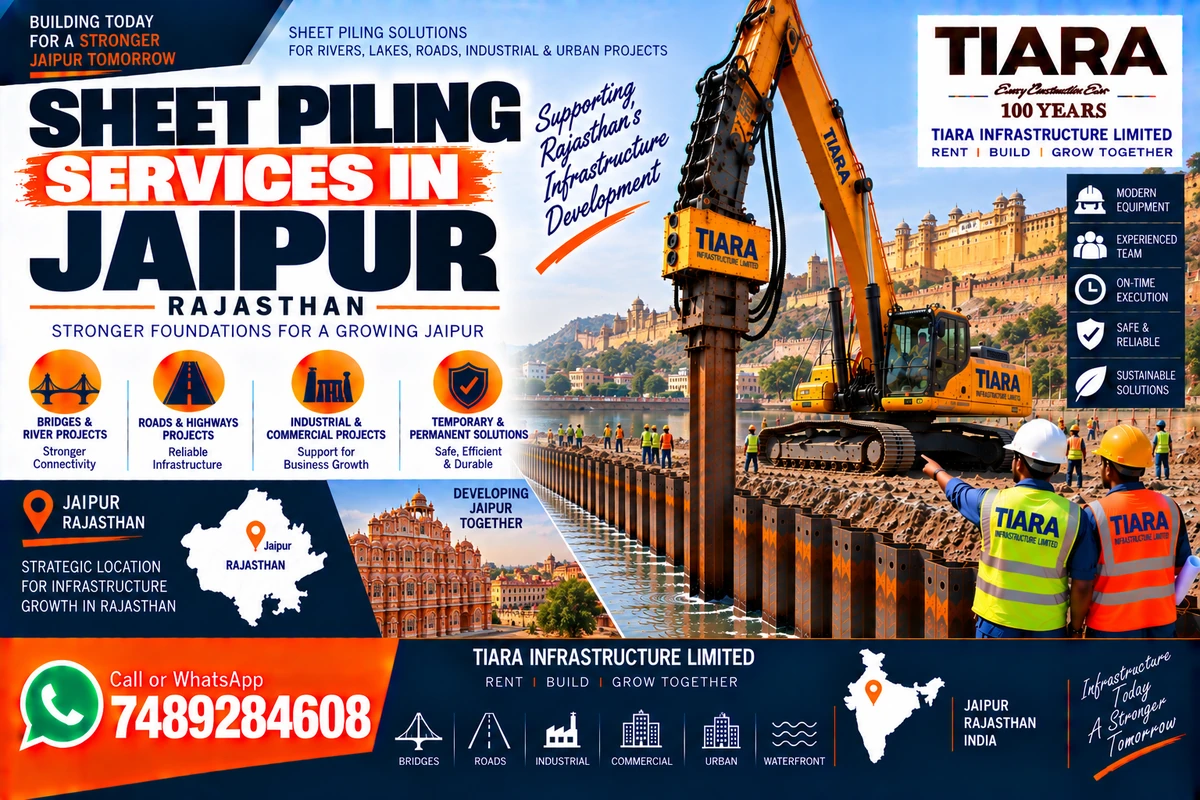 Sheet piling service for construction projects in Jaipur, Rajasthan