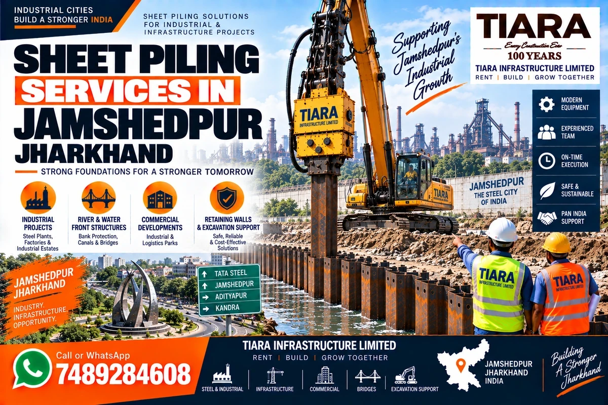 Sheet piling service for construction projects in Jamshedpur, Jharkhand