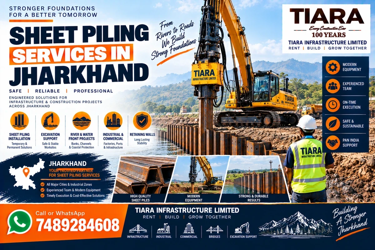 Sheet piling installation and extraction support in Jharkhand
