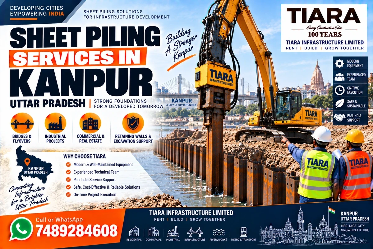 Sheet piling service for construction projects in Kanpur, Uttar Pradesh