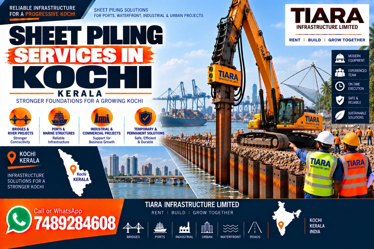Sheet piling service for construction projects in Kochi, Kerala