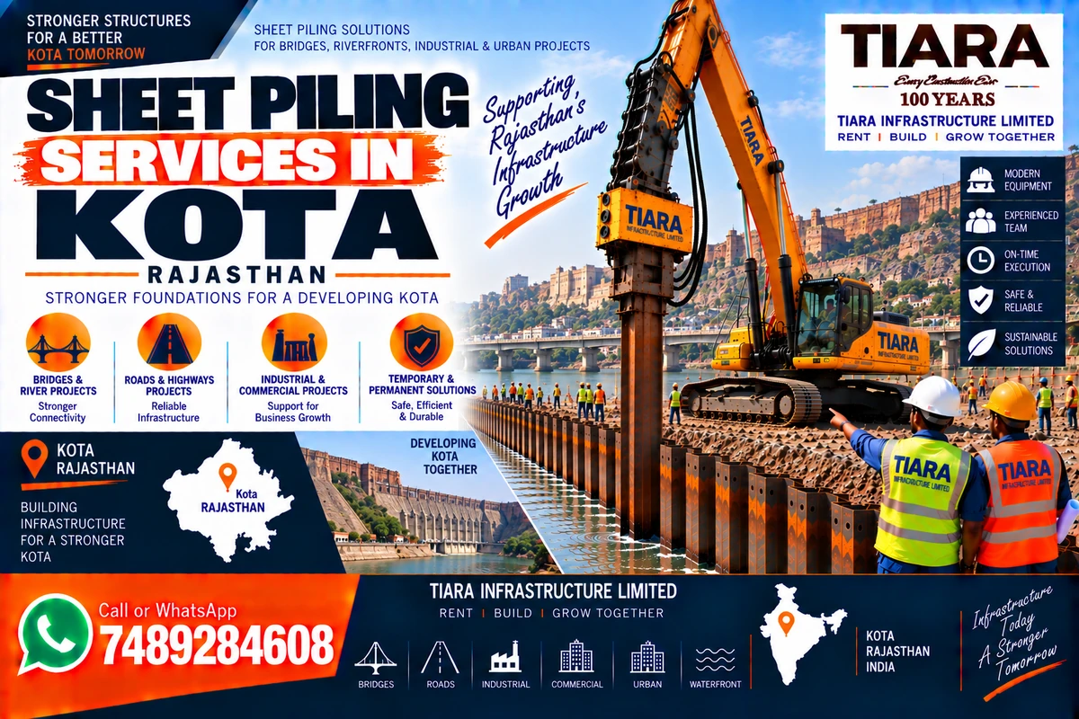 Sheet piling service for construction projects in Kota, Rajasthan