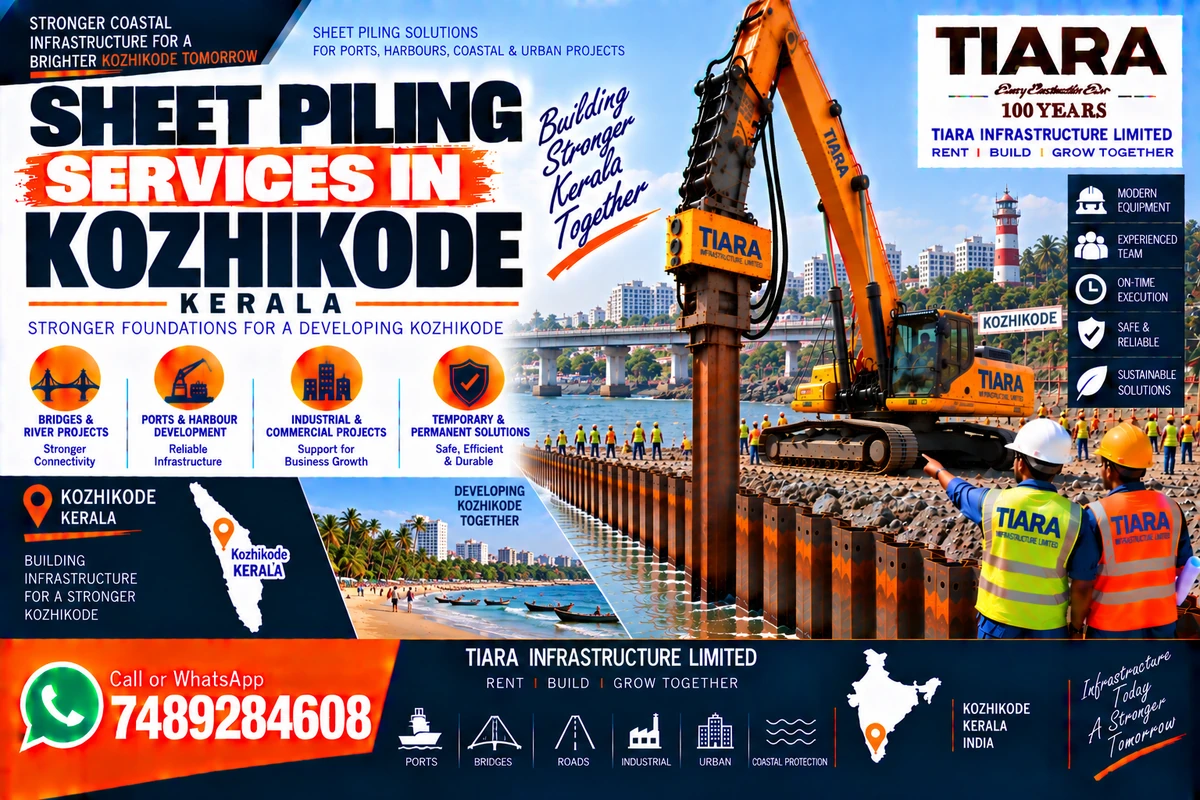 Sheet piling service for construction projects in Kozhikode, Kerala