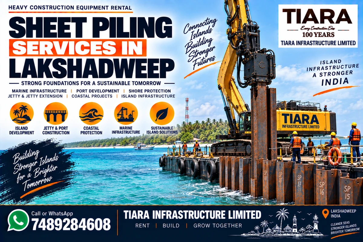 Sheet piling installation and extraction support in Lakshadweep