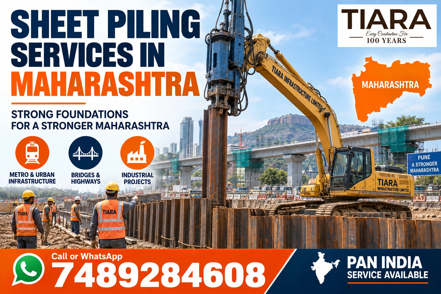 Sheet piling contractors and steel sheet pile installation in Maharashtra