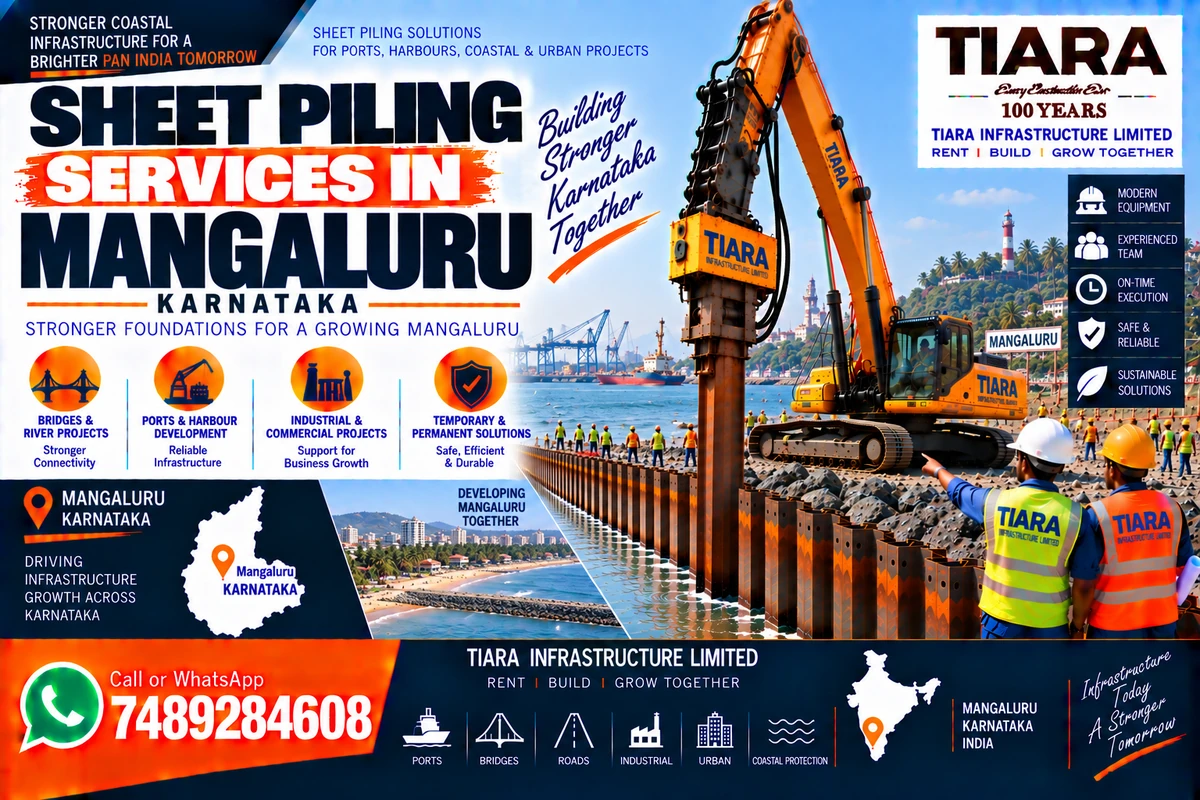 Sheet piling service for construction projects in Mangaluru, Karnataka