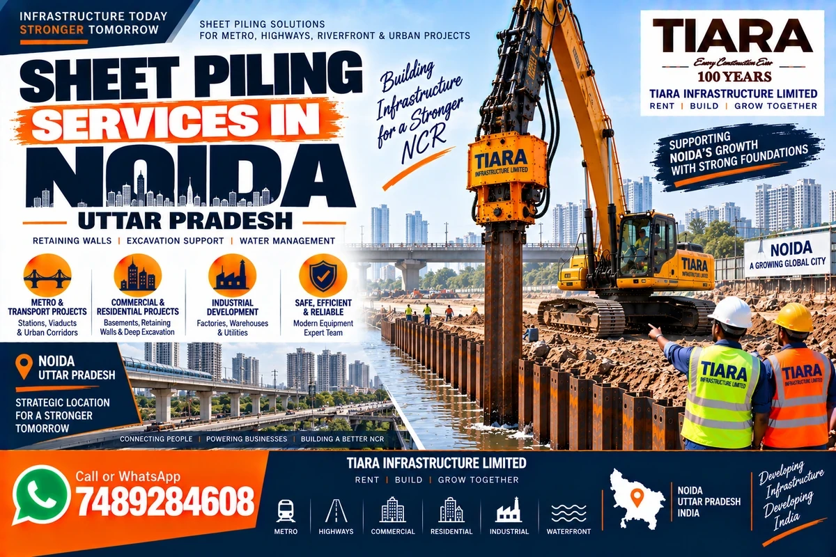 Sheet piling service for construction projects in Noida, Uttar Pradesh