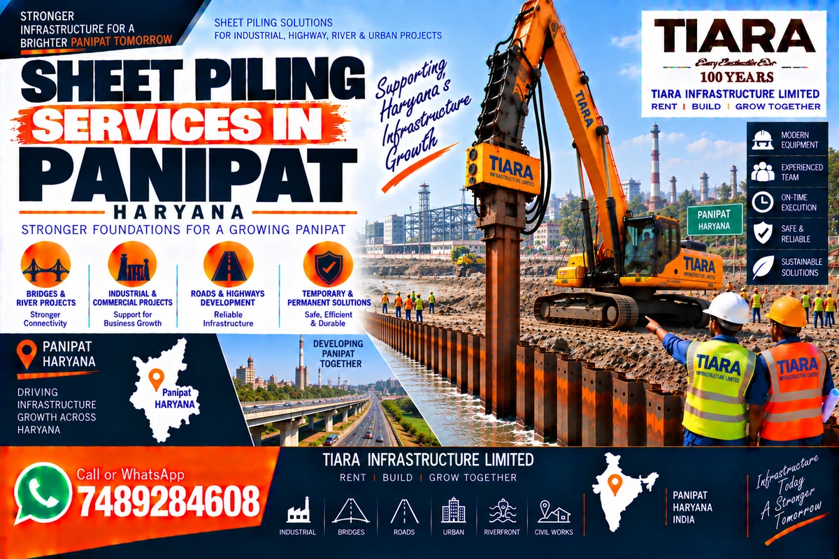 Sheet piling service for construction projects in Panipat, Haryana