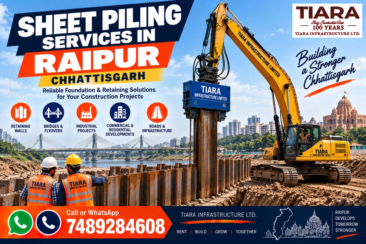 Sheet piling contractors and steel sheet piling services in Raipur