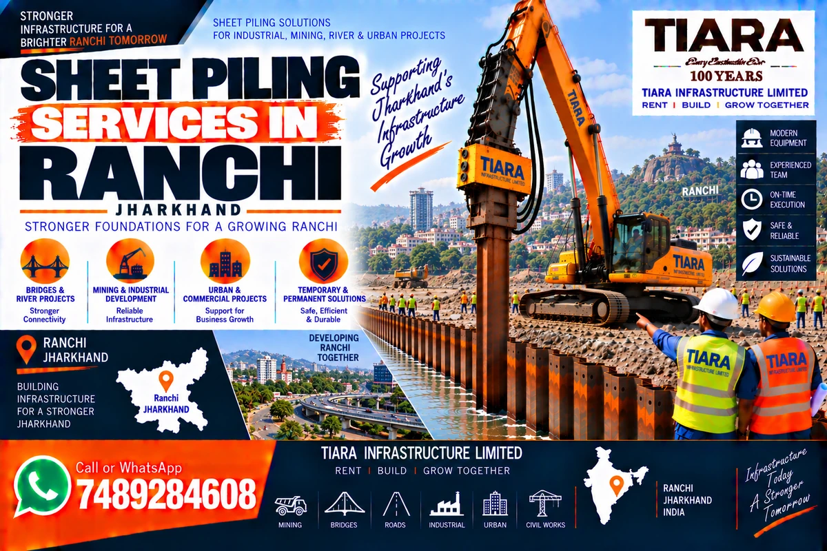 Sheet piling service for construction projects in Ranchi, Jharkhand