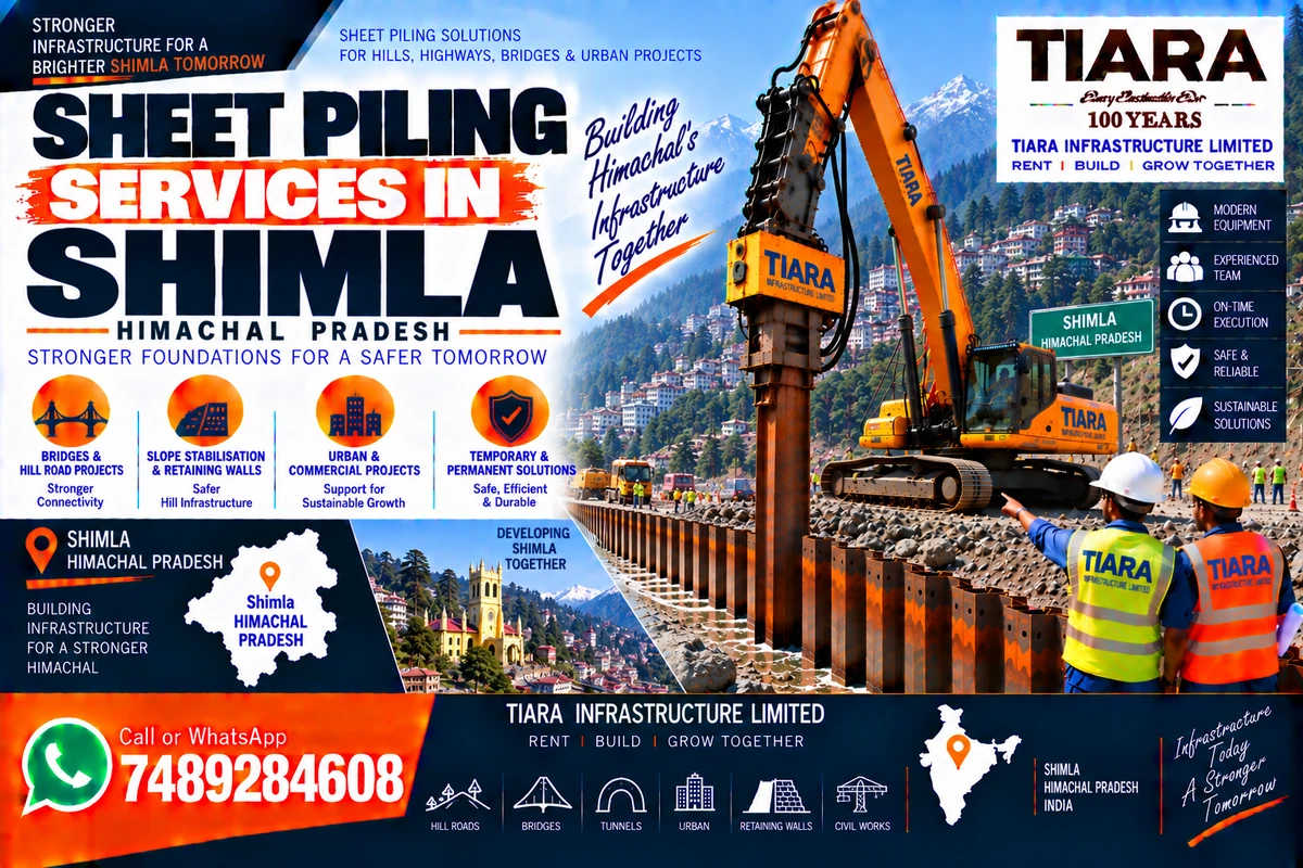 Sheet piling service for construction projects in Shimla, Himachal Pradesh