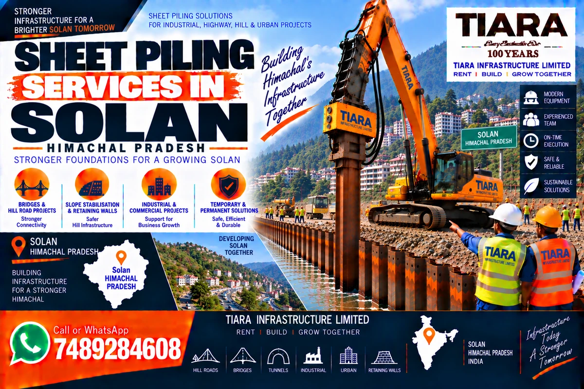 Sheet piling service for construction projects in Solan, Himachal Pradesh