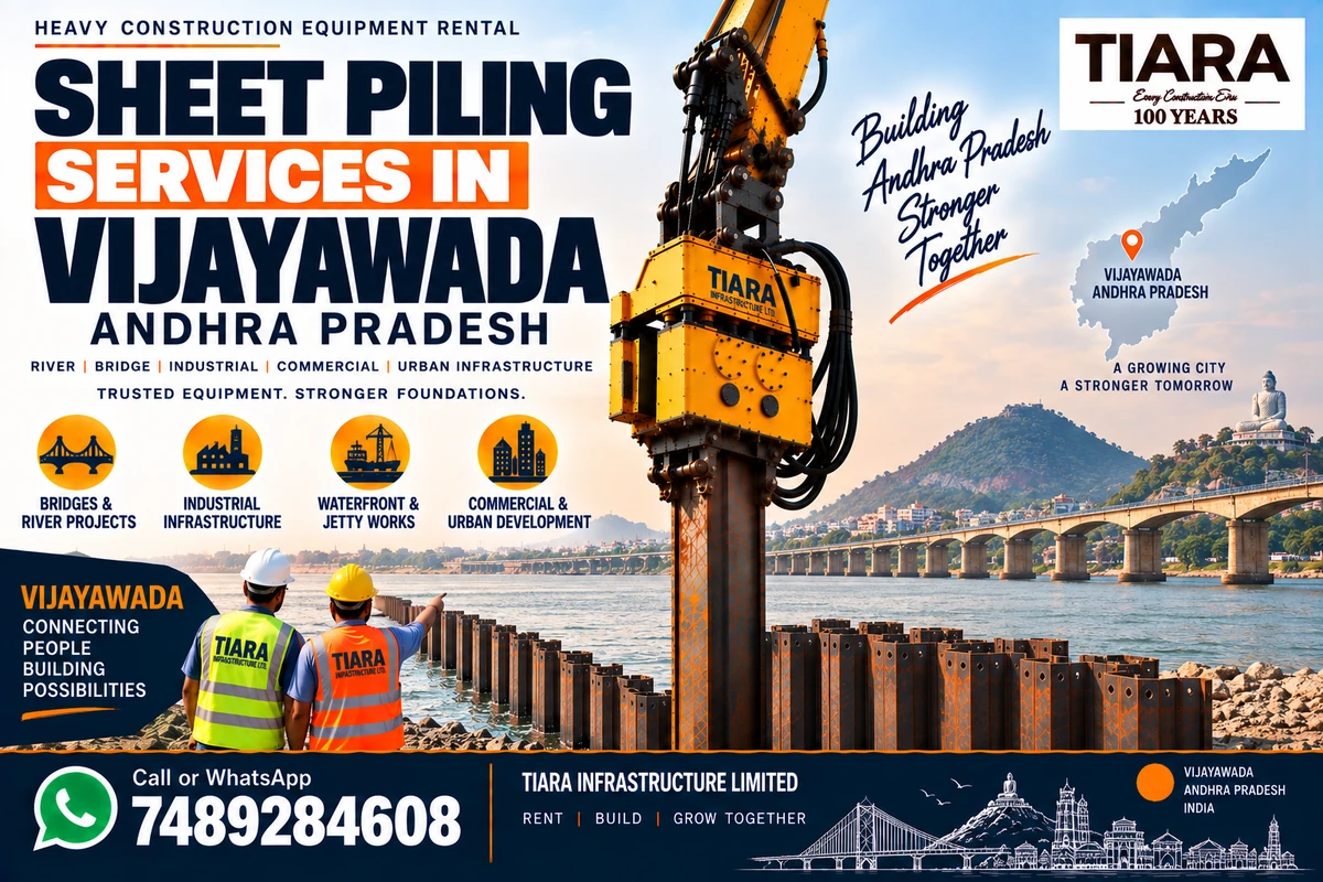 Sheet piling service for construction projects in Vijayawada, Andhra Pradesh