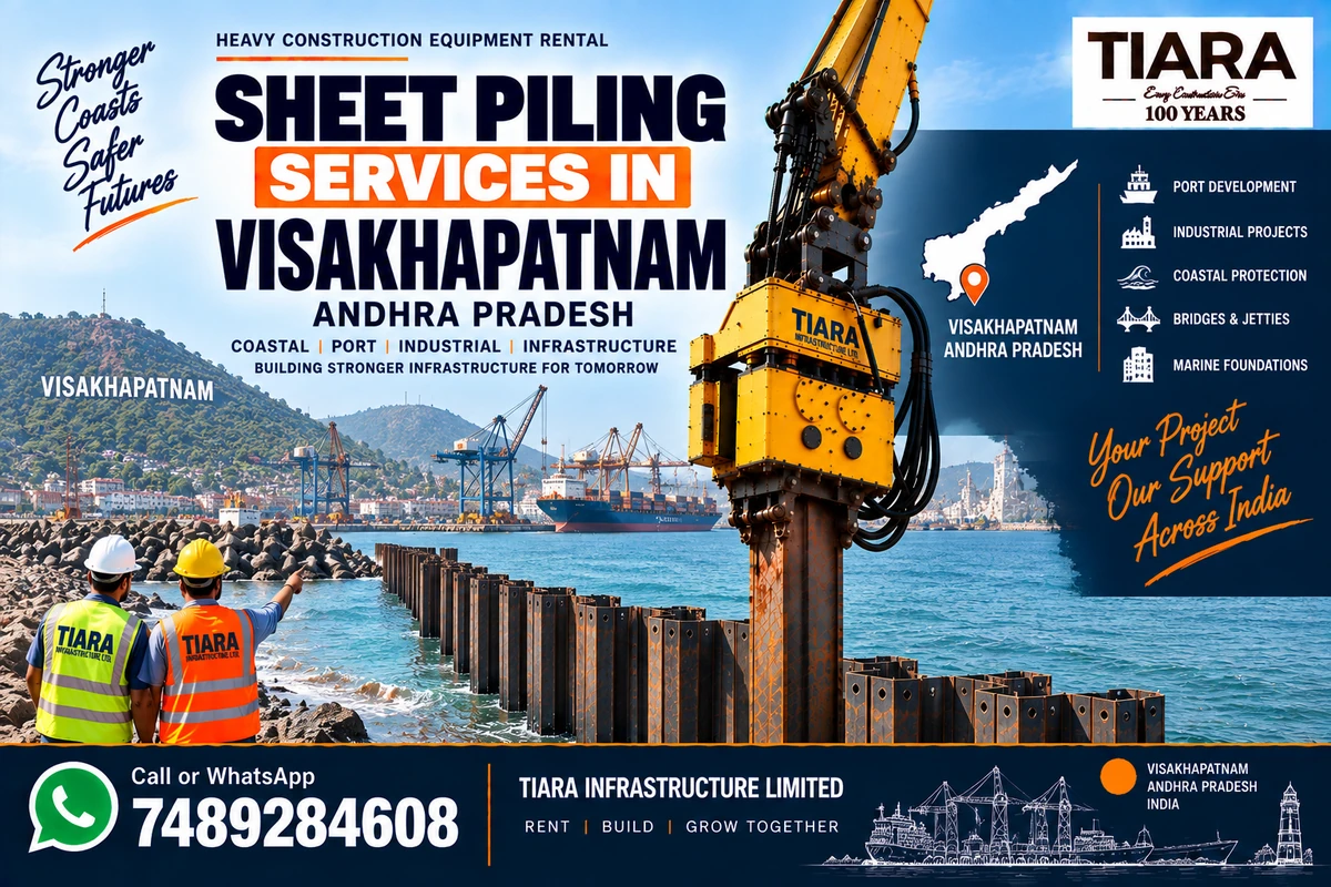 Sheet piling service for construction projects in Visakhapatnam, Andhra Pradesh