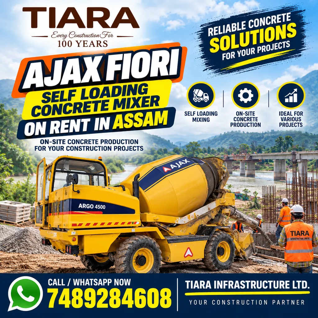 Self Loading Concrete Mixer for rental enquiries in Assam