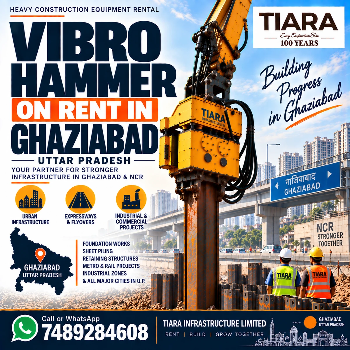 Vibro Hammer on rent in Ghaziabad, Uttar Pradesh from Tiara Infrastructure Ltd