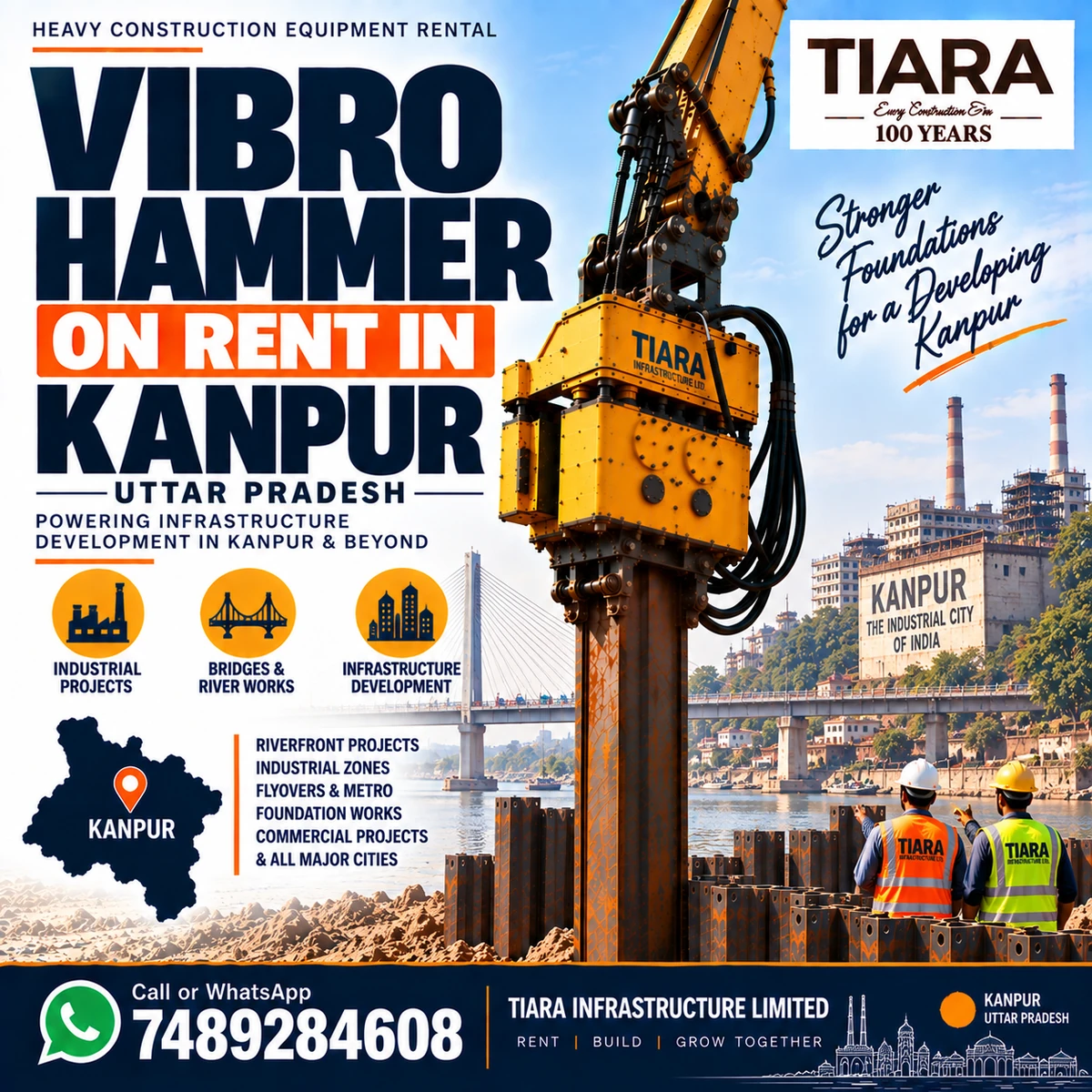 Vibro Hammer on rent in Kanpur, Uttar Pradesh from Tiara Infrastructure Ltd