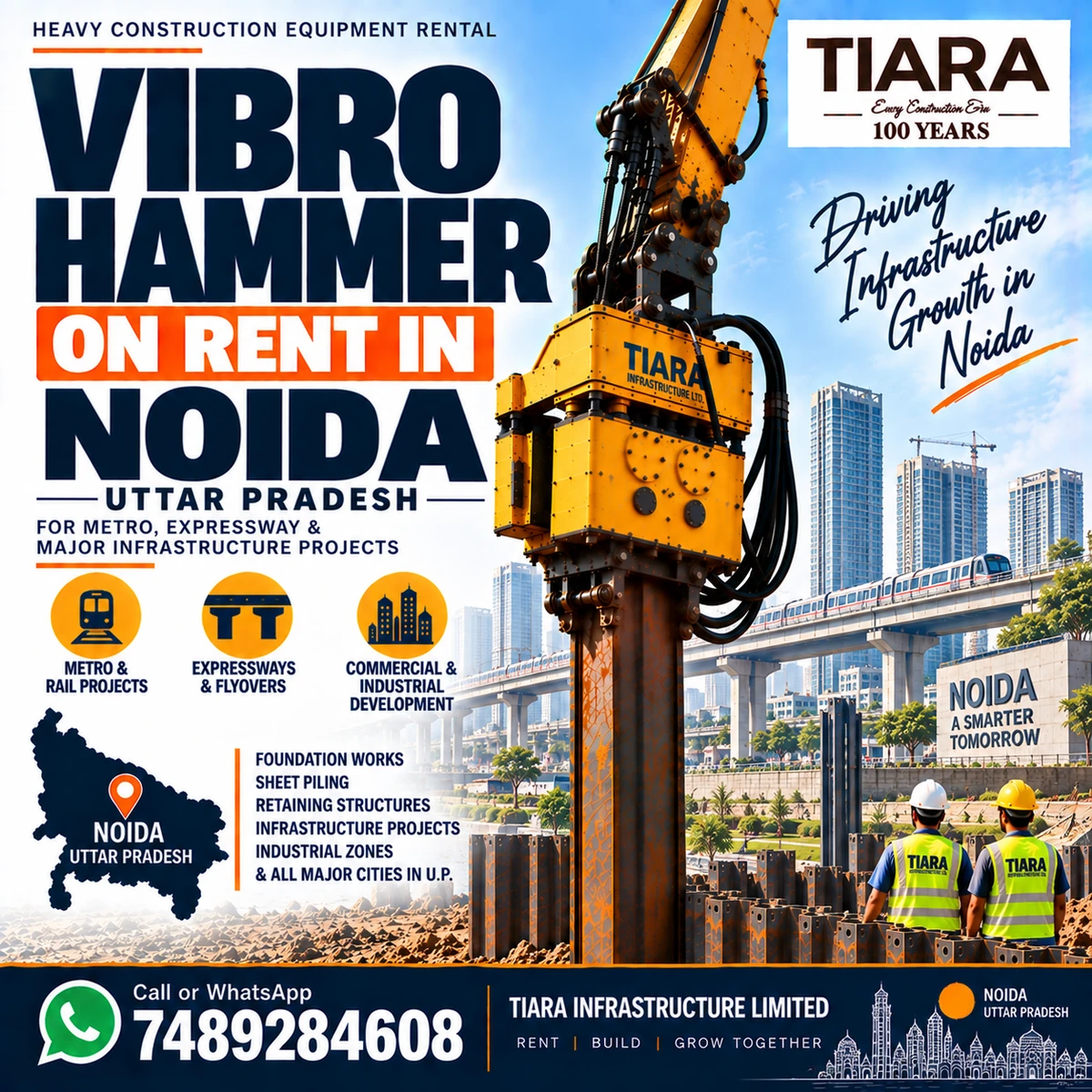 Vibro Hammer on rent in Noida, Uttar Pradesh from Tiara Infrastructure Ltd
