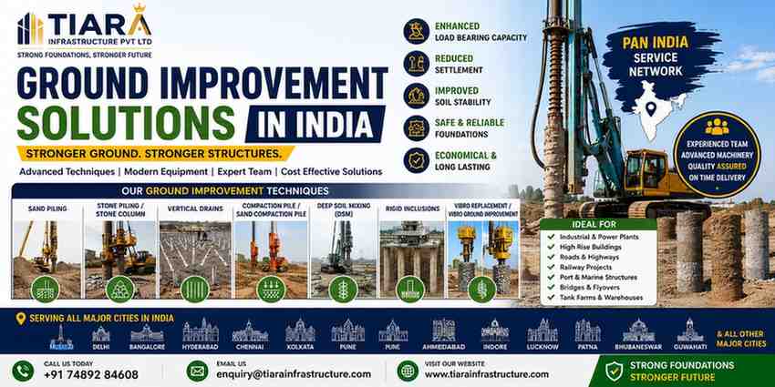 Ground Improvement Contractors in India | Sand Piling | Stone Column | Vertical Drains | DSM