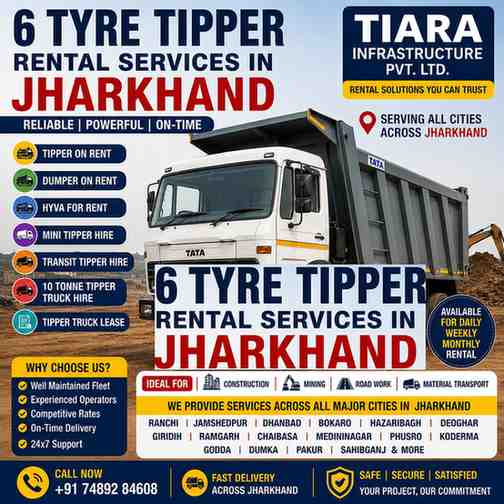 Tipper Dumper Hyva Rental Services in Jharkhand