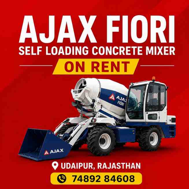 Ajax Fiori & Self Loading Concrete Mixer on Rent in Udaipur