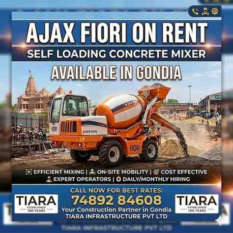 Ajax Fiori on Rent in Gondia | Self-Loading Mixer Rental Services