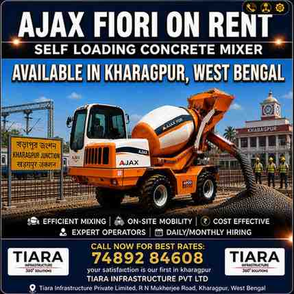 Ajax Fiori on Rent in Kharagpur | Self Loading Concrete Mixer Hire