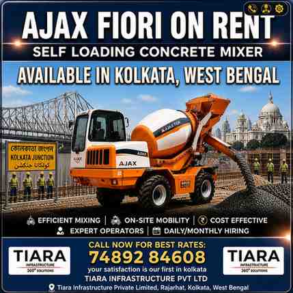 Ajax Fiori on Rent in Kolkata | Self Loading Concrete Mixer Hire Call 7489284608