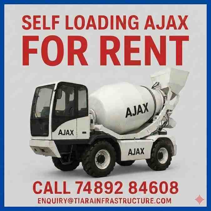 Best Ajax Fiori Self-Loading Concrete Mixer on Rent in Araria – Call 74892 84608