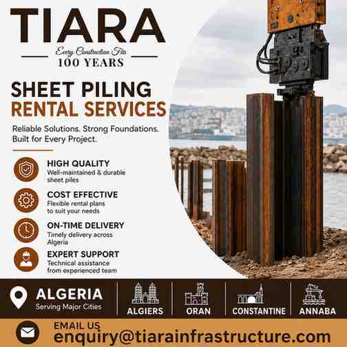 Sheet Piling Rental in Algeria | Algiers, Oran, Constantine & Annaba