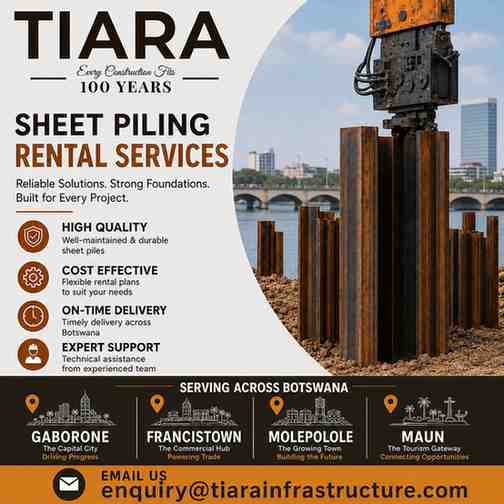 Sheet Piling Rental in Botswana | Gaborone, Francistown, Molepolole & Maun