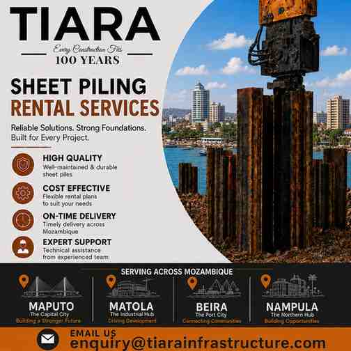 Sheet Piling Rental in Mozambique – Maputo, Matola, Beira & Nampula