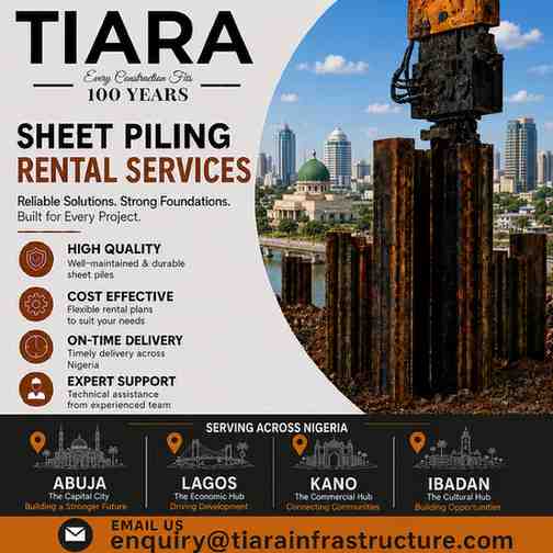 Sheet Piling Rental in Nigeria – Abuja, Lagos, Kano & Ibadan