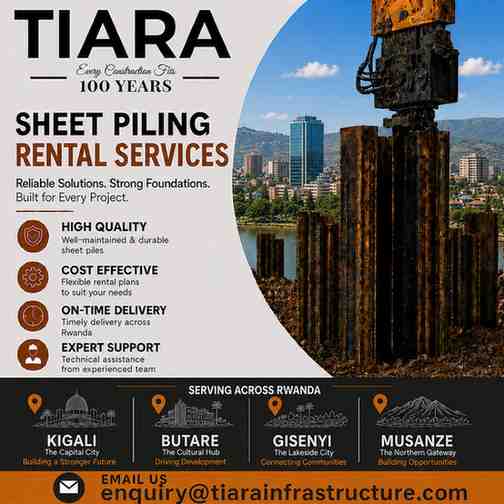 Sheet Piling Rental in Rwanda – Kigali, Butare, Gisenyi & Musanze