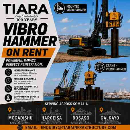 Vibro Hammer On Rent in Somalia | Mogadishu, Hargeisa, Bosaso & Galkayo