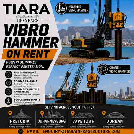 Vibro Hammer On Rent in South Africa | Pretoria, Johannesburg, Cape Town & Durban